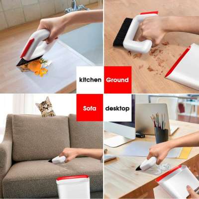 New design Mini Dustpan and Brush set with Squeegee cleaning used for office and household